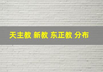 天主教 新教 东正教 分布